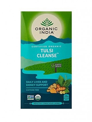 Organic India TULSI CLEANSE 25 Tea Bags, For Healthy Detoxification